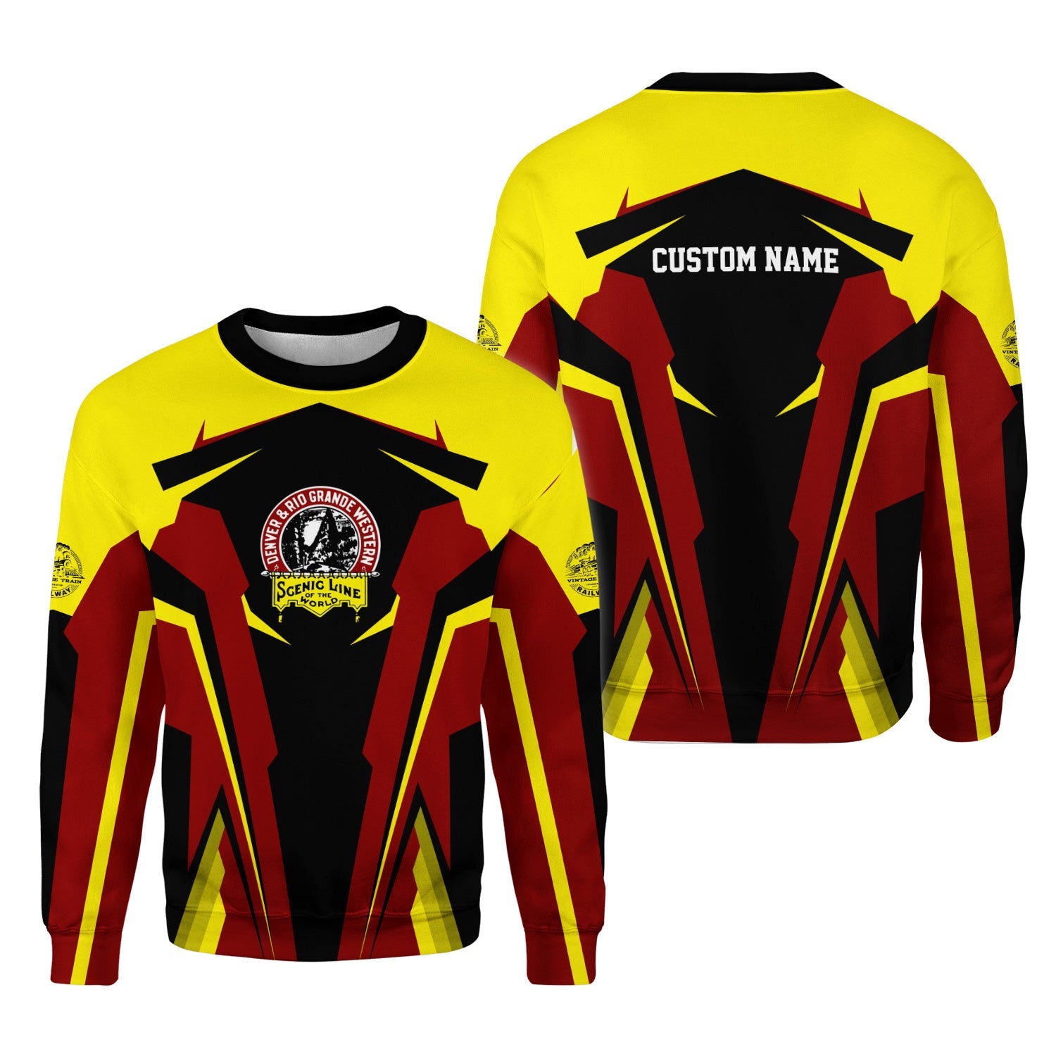 Railspirit Personalized Denver and Rio Grande Western Railroad Sweatshirt Strong Line Style Train Unisex Shirt All Over Print