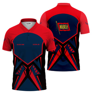 Railspirit Personalized Wabash Railroad Polo Shirt Vibriant Style with Custom Position Train Shirt