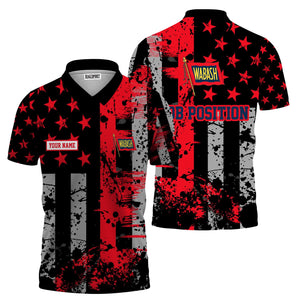 Railspirit Personalized Wabash Railroad Polo Shirt Artistic Paint American Flag Style Train Shirt