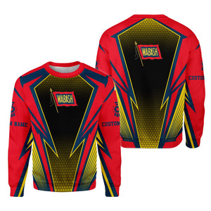 Railspirit Personalized Wabash Railroad Sweatshirt Lightning Graphic Style Shirt Gift Idea For Train Lover