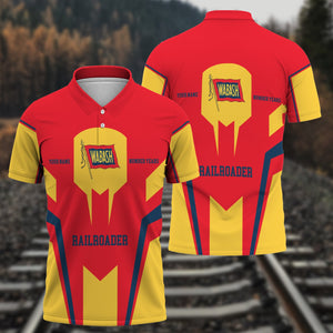 Railspirit Personalized Wabash Railroad Polo Shirt Custom Year Railroader Shirt Gift Idea For Train Lover