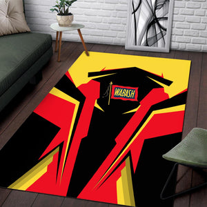 Railspirit Personalized Wabash Railroad Area Rug Strong Line Style  Train Area Rug Gift Idea For Train Lover