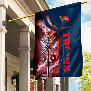 Railspirit Personalized Wabash Railroad Garden Flag Railroad Crossing Sign Flag All Over Print