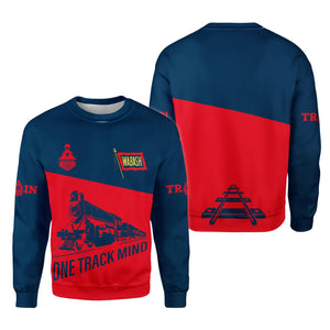 Railspirit Personalized Wabash Railroad Sweatshirt One Track Mind Train Sweater Gift Idea For Train Lover