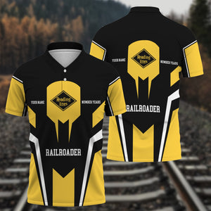 Railspirit Personalized Reading Railroad Polo Shirt Custom Year Railroader Shirt Gift Idea For Train Lover