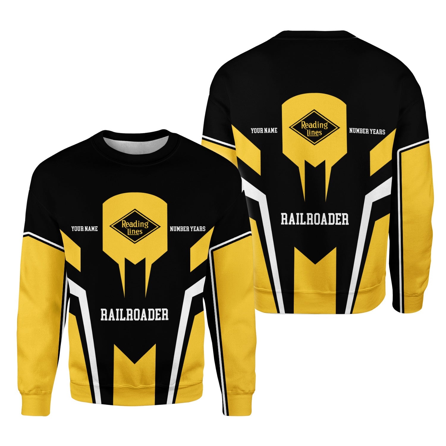 Railspirit Personalized Reading Railroad Sweatshirt Custom Year Railroader Shirt Gift Idea For Train Lover