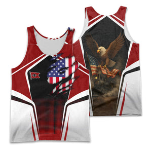 Railspirit Personalized Lehigh Valley Railroad Men Tank Top American Eagle Vintage Train Shirt