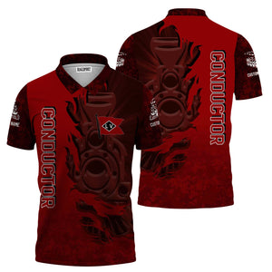 Railspirit Personalized Lehigh Valley Railroad Polo Shirt Blazing Style with Custom Position Train Shirt
