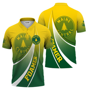 Railspirit Personalized Maine Central Railroad Polo Shirt Railway-Themed Style Shirt Gift Idea For Trainspotter
