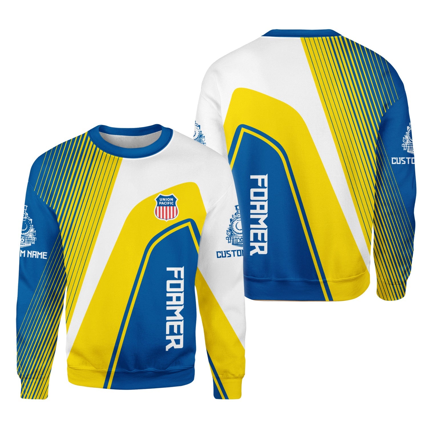 Railspirit Personalized Union Pacific Railroad Sweatshirt Vibrant Striking Style Big Boy Shirt For Rail Enthusiasts