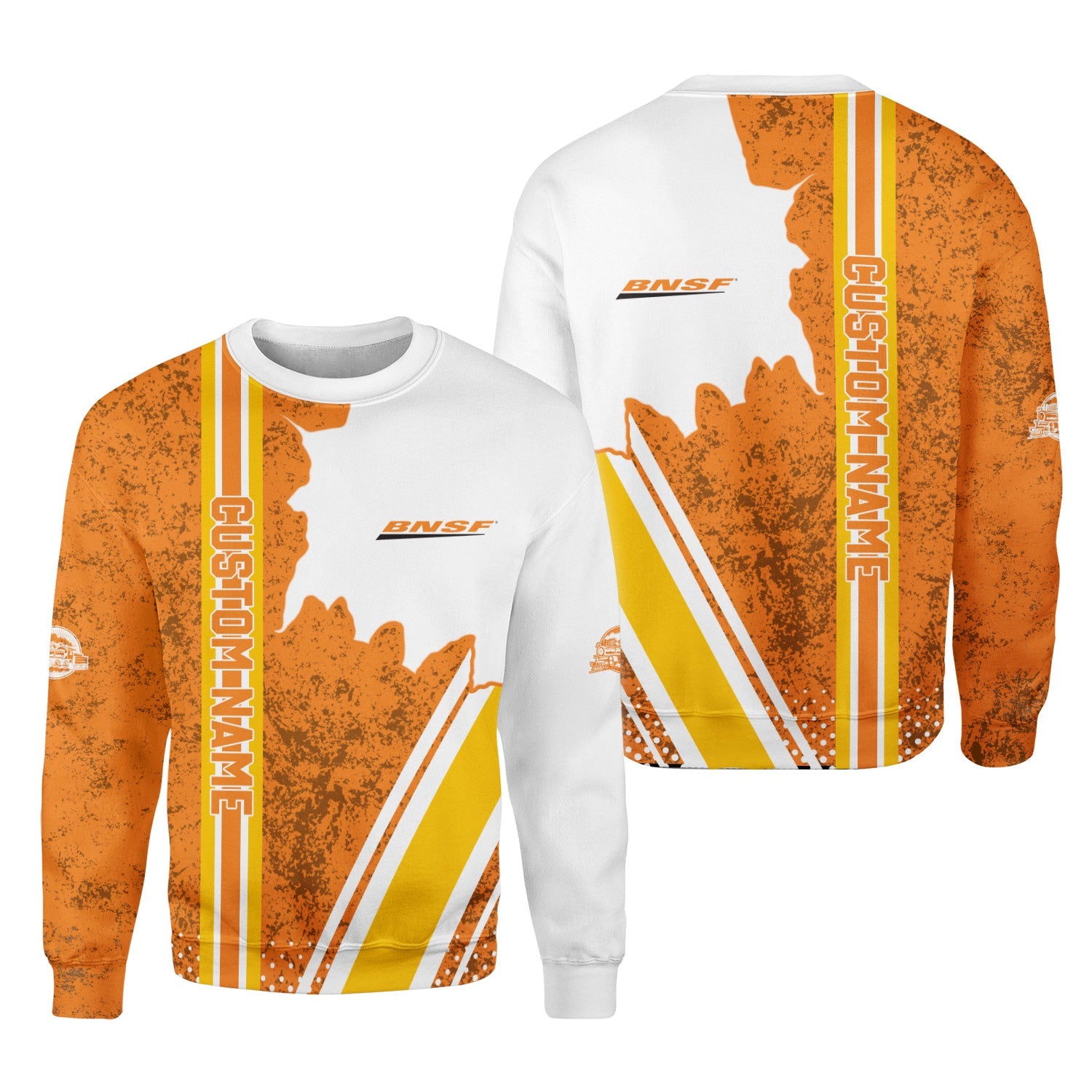 Railspirit Personalized BNSF Railway Sweatshirt All Over Printed Unisex Shirt