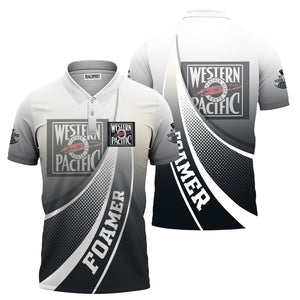 Railspirit Personalized Western Pacific Railroad Polo Shirt Railway-Themed Style Shirt Gift Idea For Trainspotter