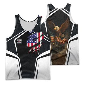 Railspirit Personalized Western Pacific Railroad Men Tank Top American Eagle Vintage Train Shirt