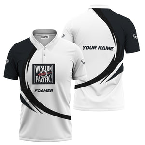 Railspirit Personalized Western Pacific Railroad Polo Shirt Unique Graphic Style Shirt For Train Enthusiasts