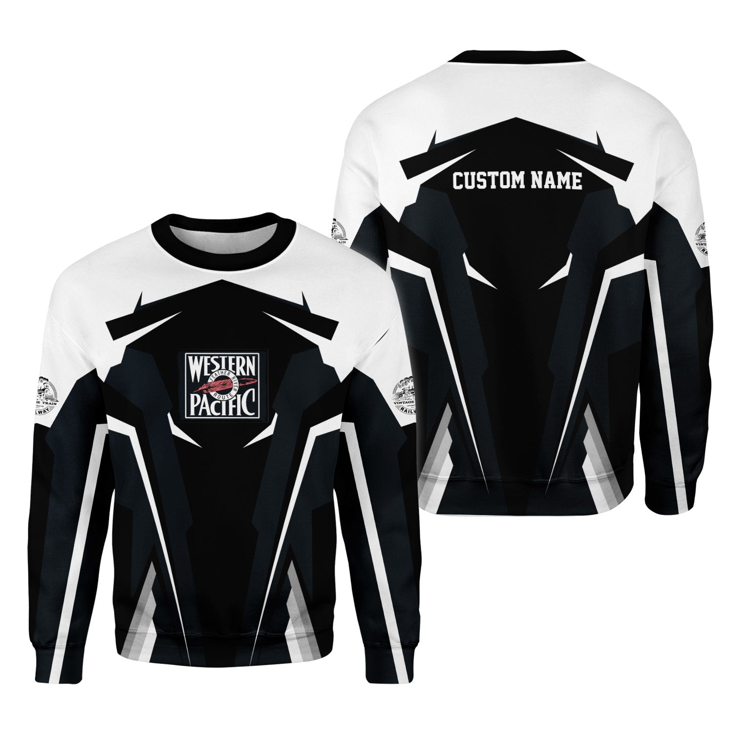 Railspirit Personalized Western Pacific Railroad Sweatshirt Strong Line Style Train Unisex Shirt All Over Print