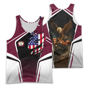 Railspirit Personalized Boston and Maine Railroad Men Tank Top American Eagle Vintage Train Shirt