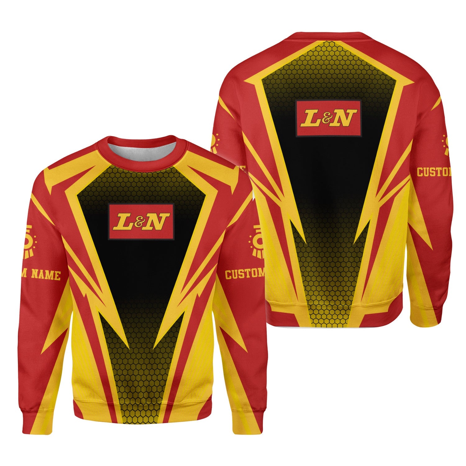 Railspirit Personalized Louisville and Nashville Railroad Sweatshirt Lightning Graphic Style L&N Shirt Gift Idea For Train Lover