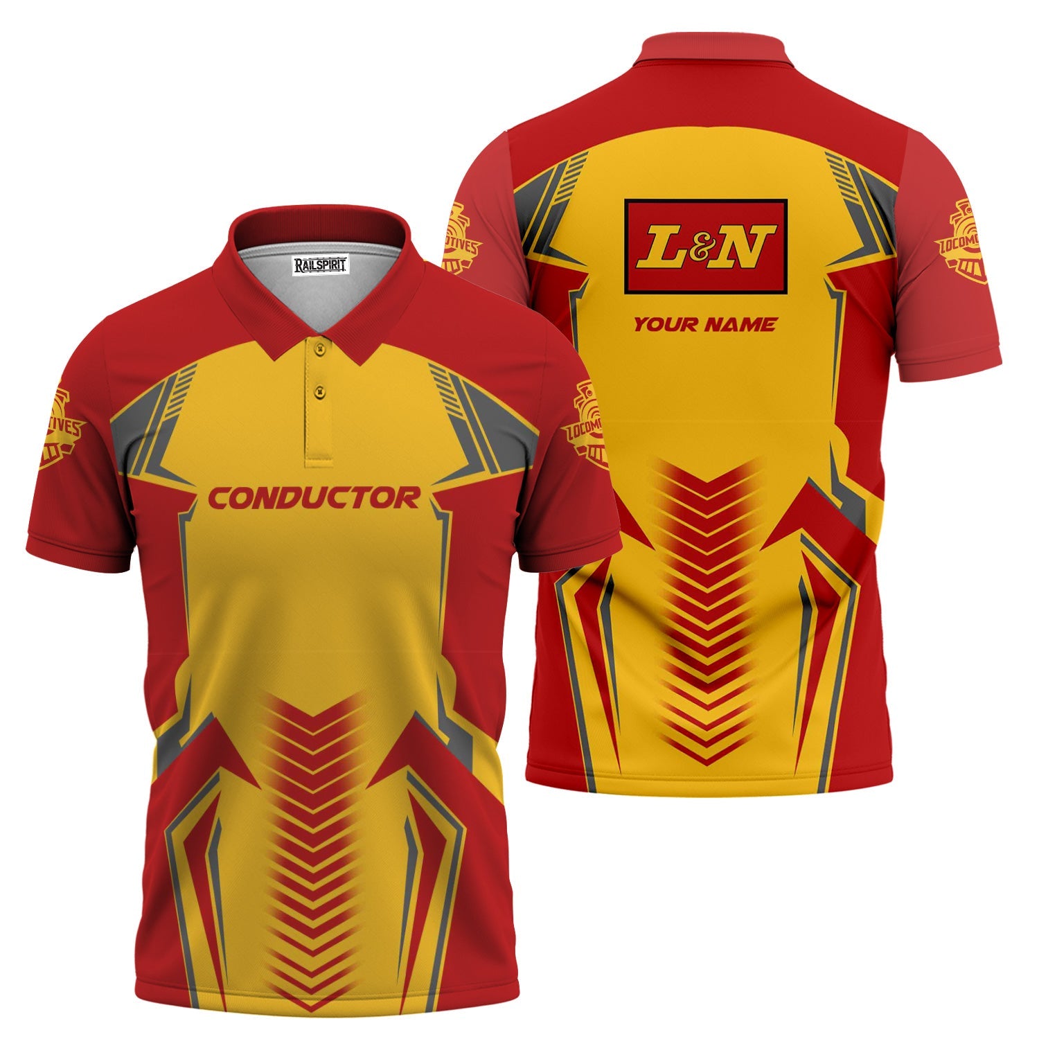 Railspirit Personalized Louisville and Nashville Railroad Polo Shirt Standout Style with Custom Position L&N Train Shirt