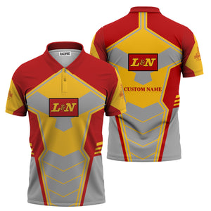 Railspirit Personalized Louisville and Nashville Railroad Polo Shirt Engine-Inspired Style L&N Train Shirt for Railroad Fanatic