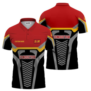 Railspirit Personalized Louisville and Nashville Railroad Polo Shirt Track-Inspired with Custom Job Position L&N Train Shirt