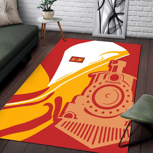 Railspirit Louisville and Nashville Railroad Area Rug Flame-Inspired Style L&N Rug Gift Idea For Train Lovers
