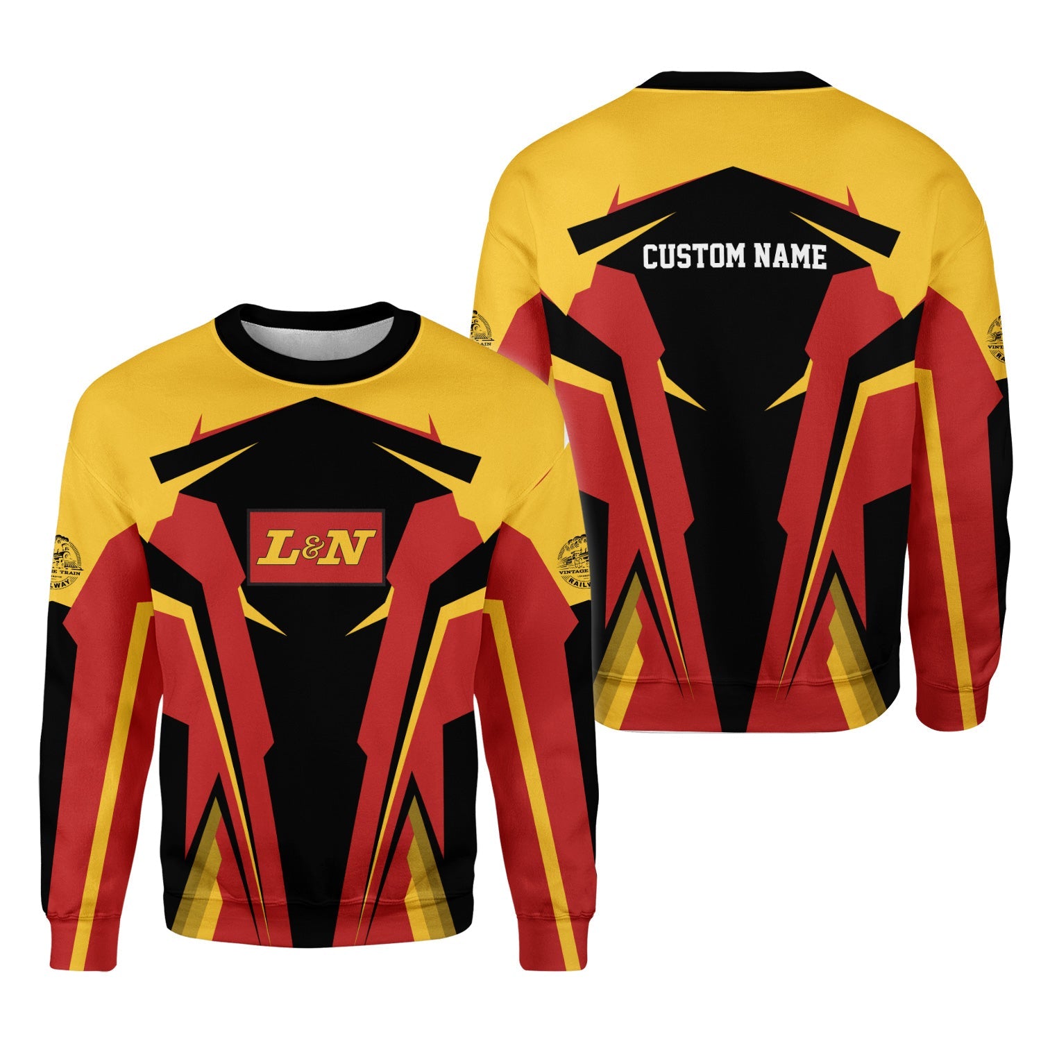 Railspirit Personalized Louisville and Nashville Railroad Sweatshirt L&N Strong Line Style Train Unisex Shirt All Over Print