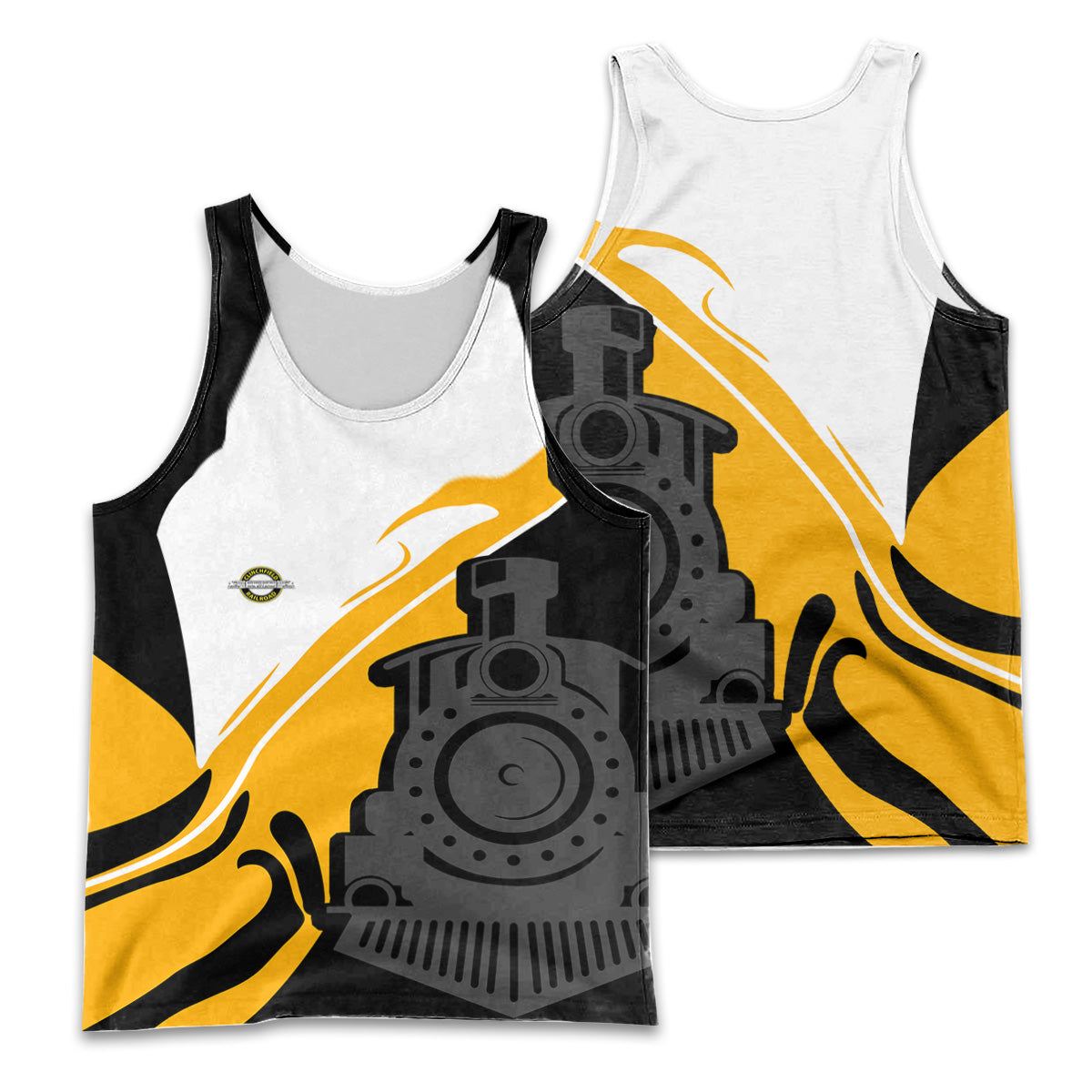 Railspirit Personalized Clinchfield Railroad Men Tank Top Flame-Inspired Style Shirt Gift Idea For Train Lovers
