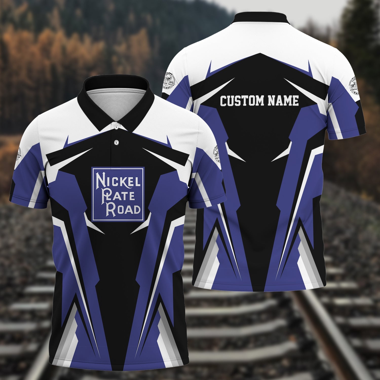 Railspirit Personalized New York, Chicago and St. Louis Railroad Polo Shirt Nickel Plate RoadStrong Line Style Train Unisex Shirt All Over Print