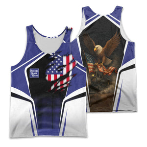 Railspirit Personalized New York, Chicago and St. Louis Railroad Men Tank Top American Eagle Vintage Train Nickel Plate Road Shirt