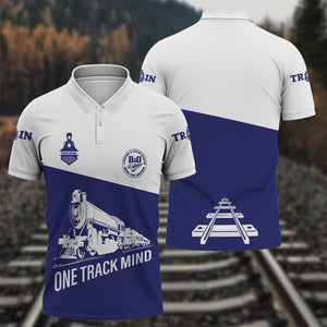 Railspirit Personalized B&O Great States Railroad Polo Shirt One Track Mind Unisex Train Shirt Gift Idea For Train Lover