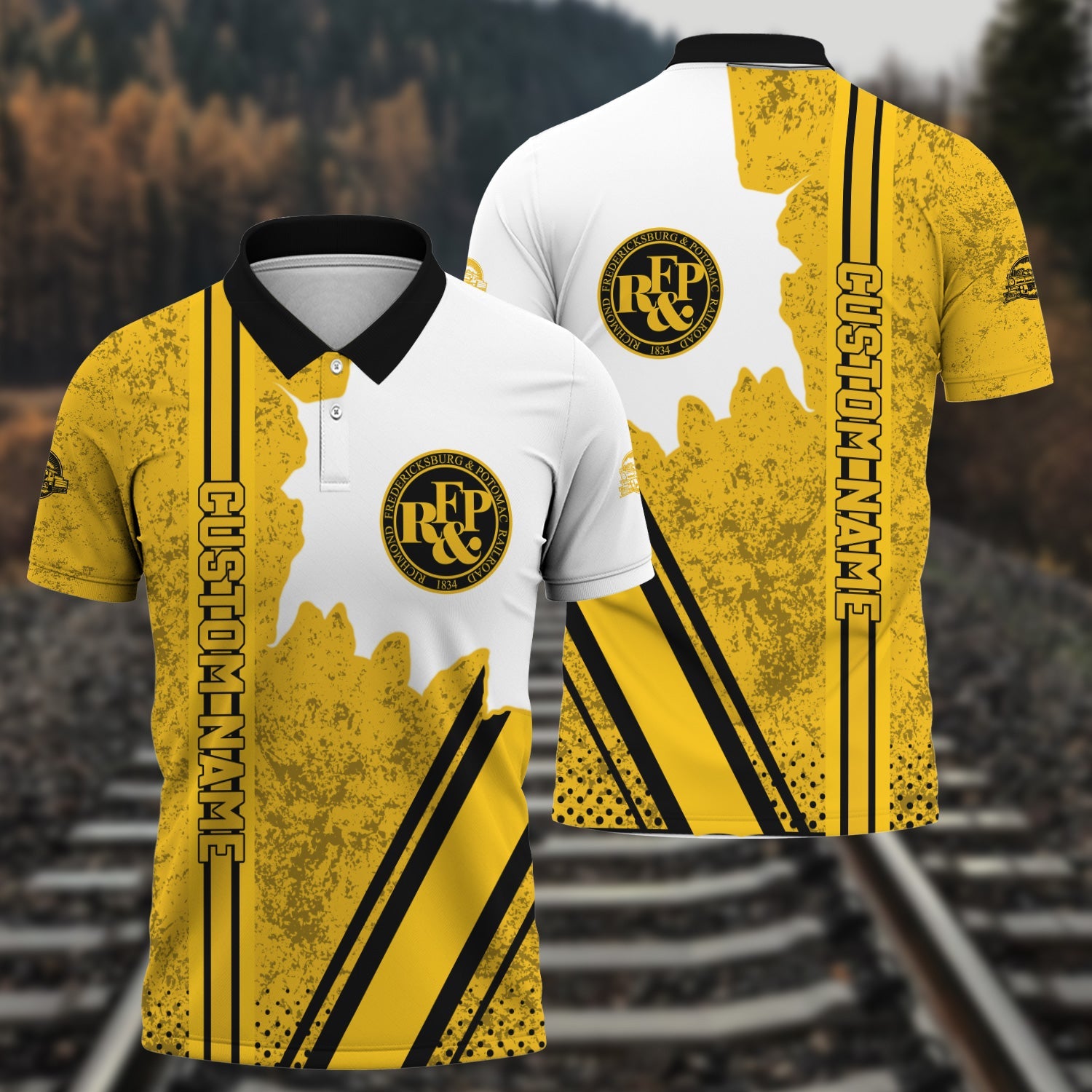 Railspirit Personalized Richmond, Fredericksburg And Potomac Railroad Polo Shirt All Over Printed Unisex Shirt