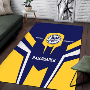 Railspirit Personalized B&O Great States Railroad Area Rug Custom Year Railroader Rug Gift Idea For Train Lover