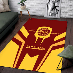 Railspirit Personalized Duluth, Missabe, & Iron Range Railroad Area Rug Custom Year Railroader Rug Gift Idea For Train Lover