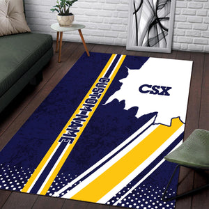 Railspirit Personalized CSX Transportation Railroad Area Rug Vintage All Over Printed Rug