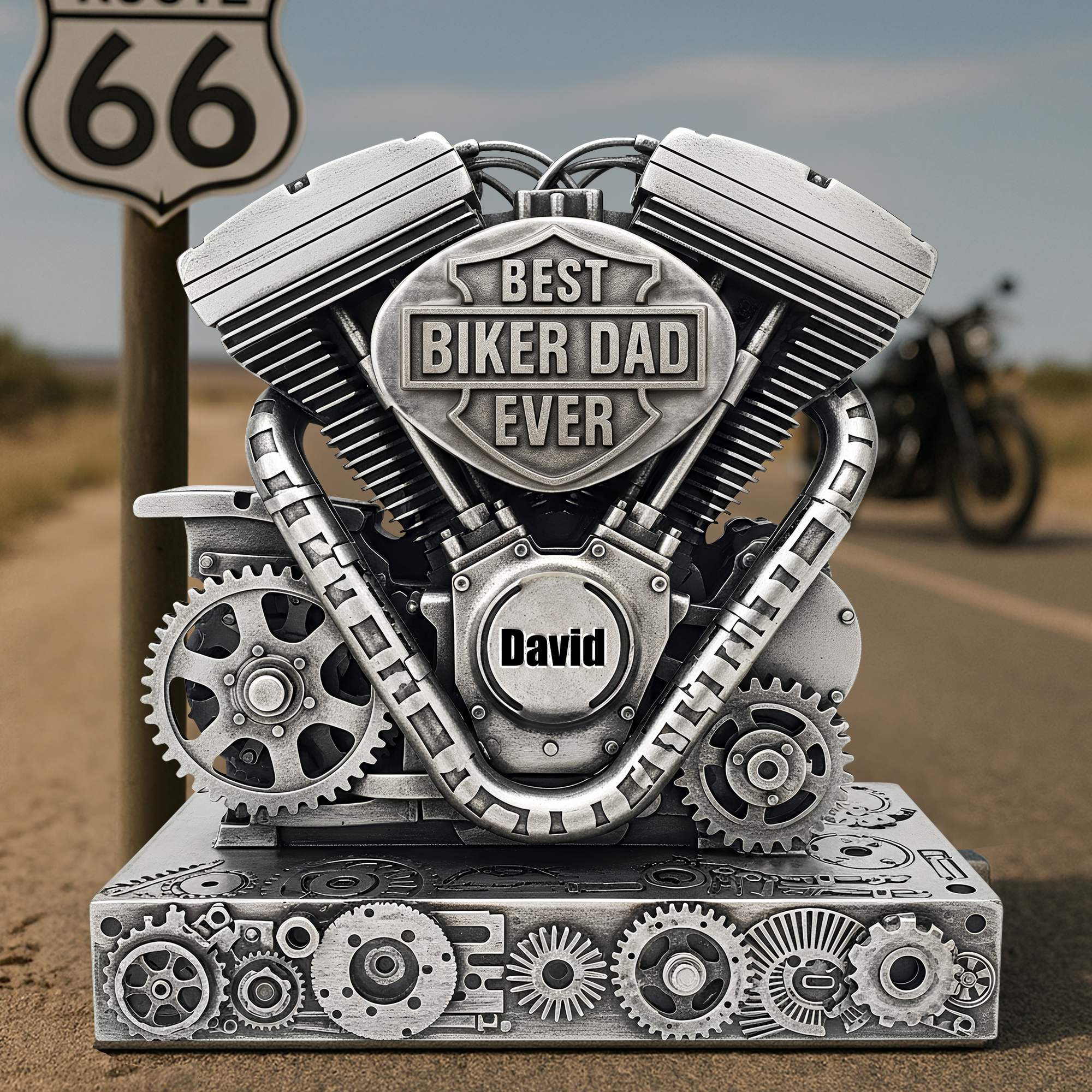 Custom Name Mechanic Ornament, Motorcycle Engine Ornament for Dad, Christmas Acrylic Ornament, Outdoor Christmas Decorations