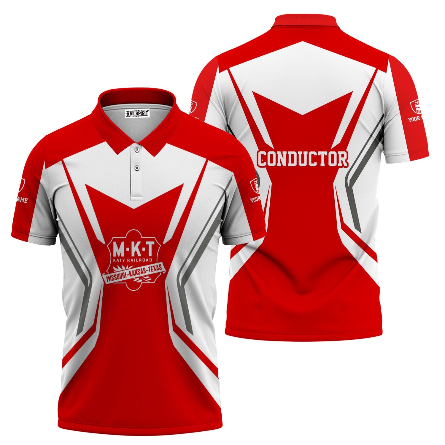 Railspirit Personalized Katy Railroad Polo Shirt Unique Style with Custom Job Train Shirt