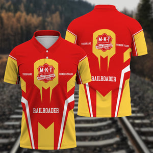 Railspirit Personalized Katy Railroad Polo Shirt Custom Year Railroader Shirt Gift Idea For Train Lover