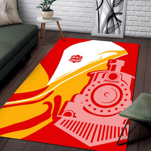 Railspirit Katy Railroad Area Rug Flame-Inspired Style Rug Gift Idea For Train Lovers