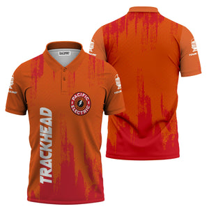 Railspirit Personalized Pacific Electric Railroad Polo Shirt Paint Impact Design Train Shirt for Trackhead