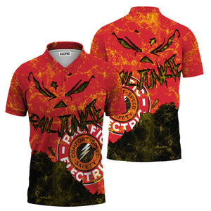 Railspirit Personalized Pacific Electric Railroad Polo Shirt Torn Graphic Style Train Shirt For Rail Junkie