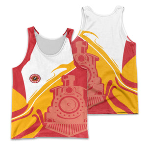 Railspirit Personalized Pacific Electric Railroad Men Tank Top Flame-Inspired Style Shirt Gift Idea For Train Lovers