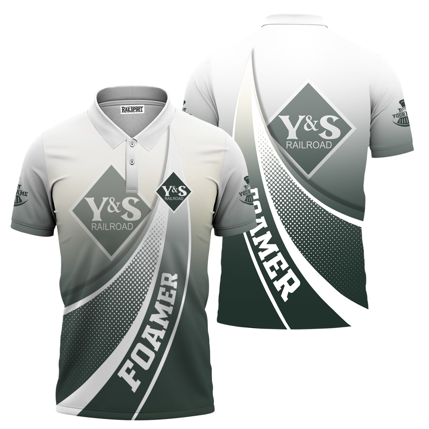 Railspirit Personalized Youngstown & Southern Railroad Polo Shirt Railway-Themed Style Shirt Gift Idea For Trainspotter