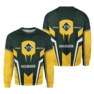 Railspirit Personalized Youngstown & Southern Railroad Sweatshirt Custom Year Railroader Shirt Gift Idea For Train Lover