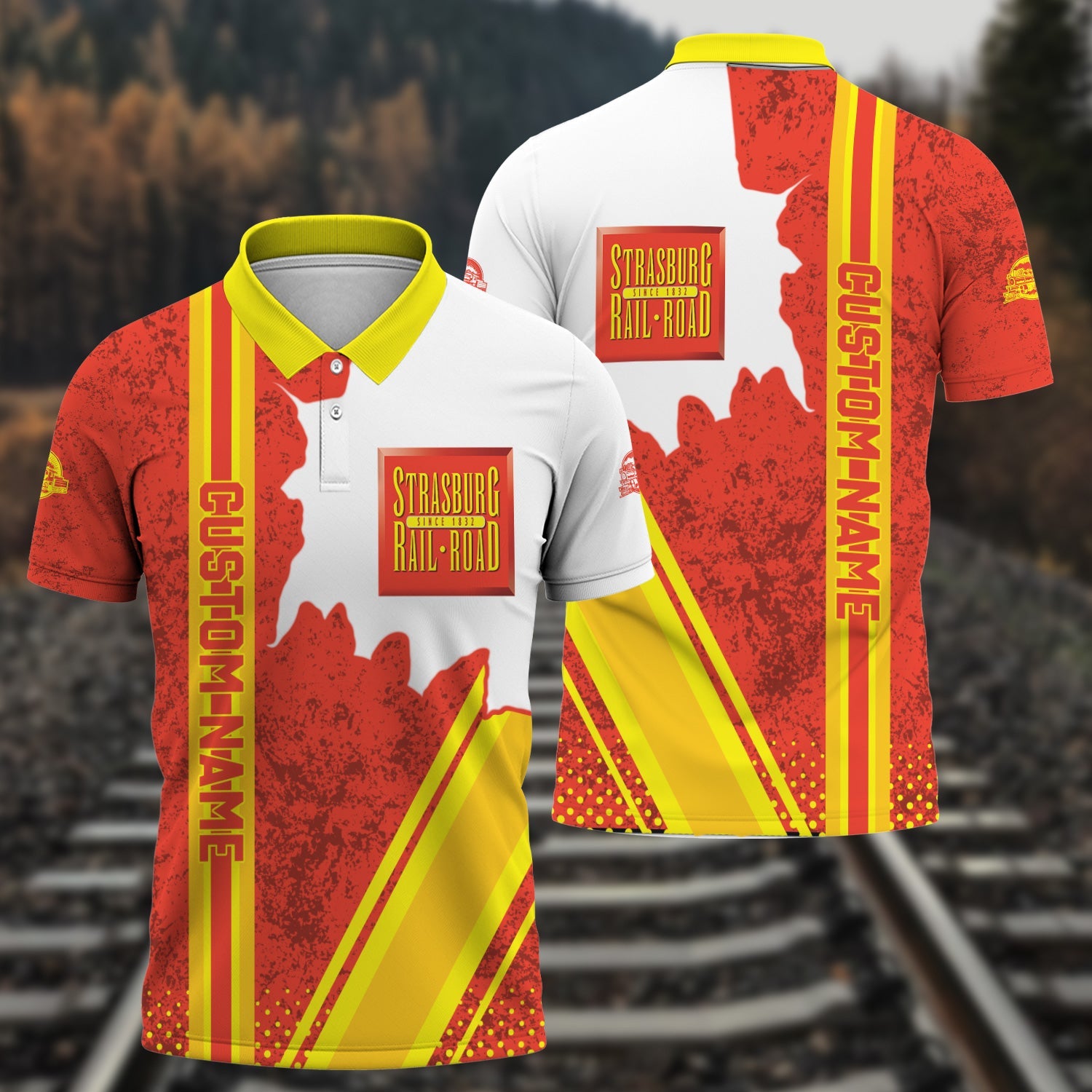 Railspirit Personalized Strasburg Railroad Polo Shirt All Over Printed Unisex Shirt