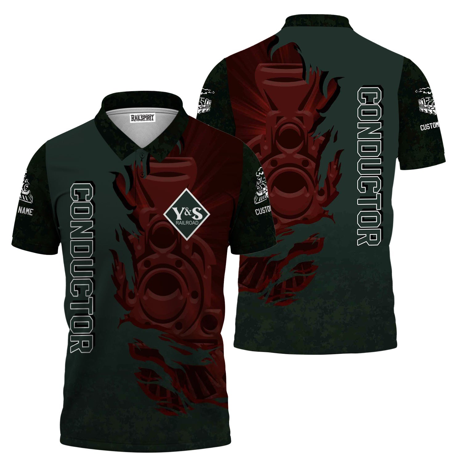 Railspirit Personalized Youngstown & Southern Railroad Polo Shirt Blazing Style with Custom Position Train Shirt