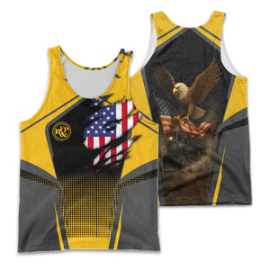 Railspirit Personalized Richmond, Fredericksburg And Potomac Railroad Men Tank Top American Eagle Vintage Train Shirt