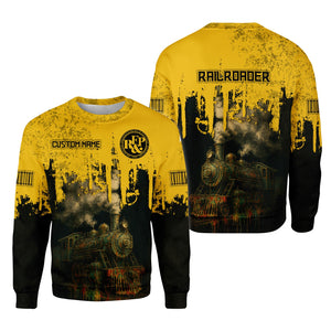 Railspirit Personalized Richmond, Fredericksburg And Potomac Railroad Sweatshirt Vintage Train Art Style Shirt For Locomotive Fans