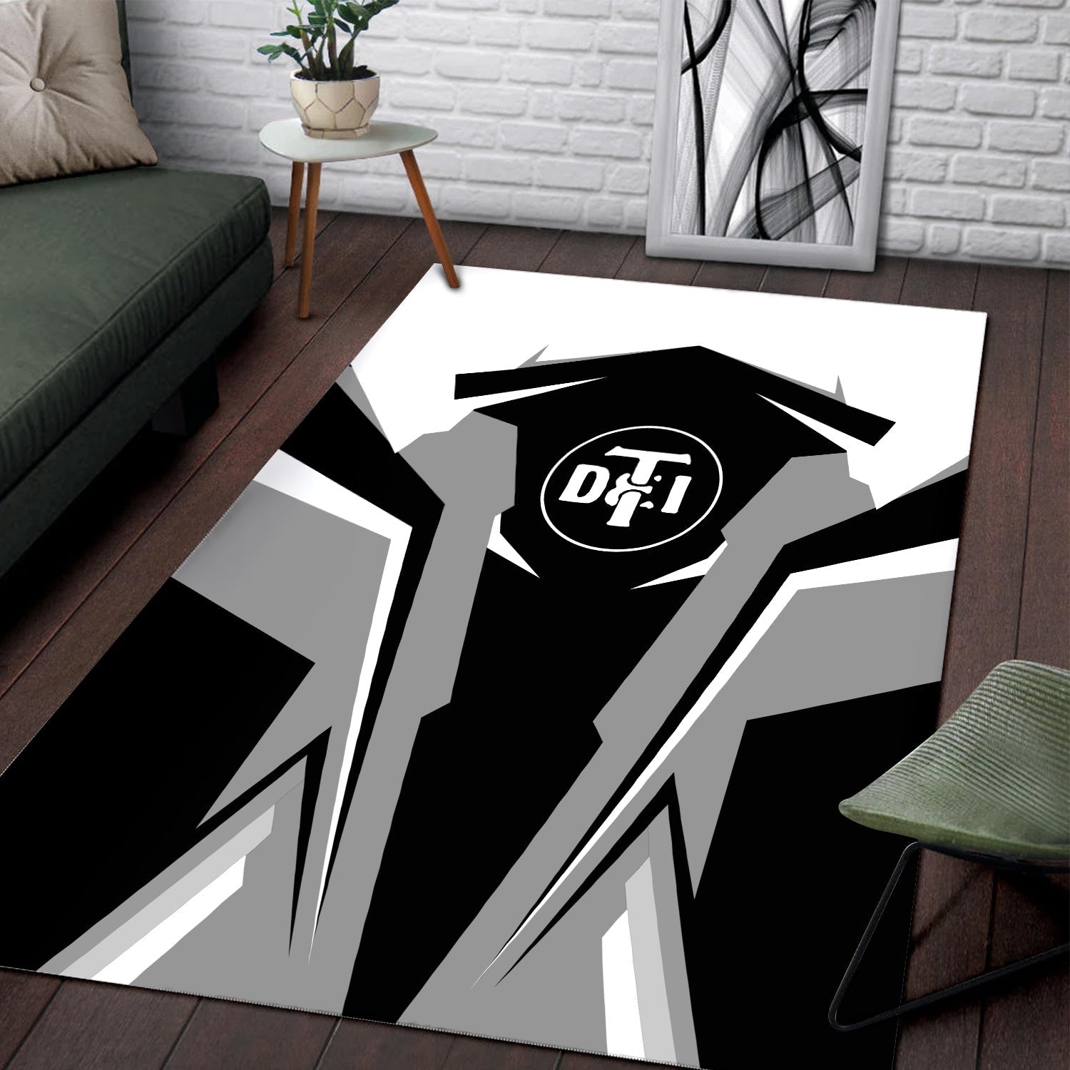 Railspirit Personalized Detroit Toledo And Ironton Railroad Area Rug Strong Line Style  Train Area Rug Gift Idea For Train Lover