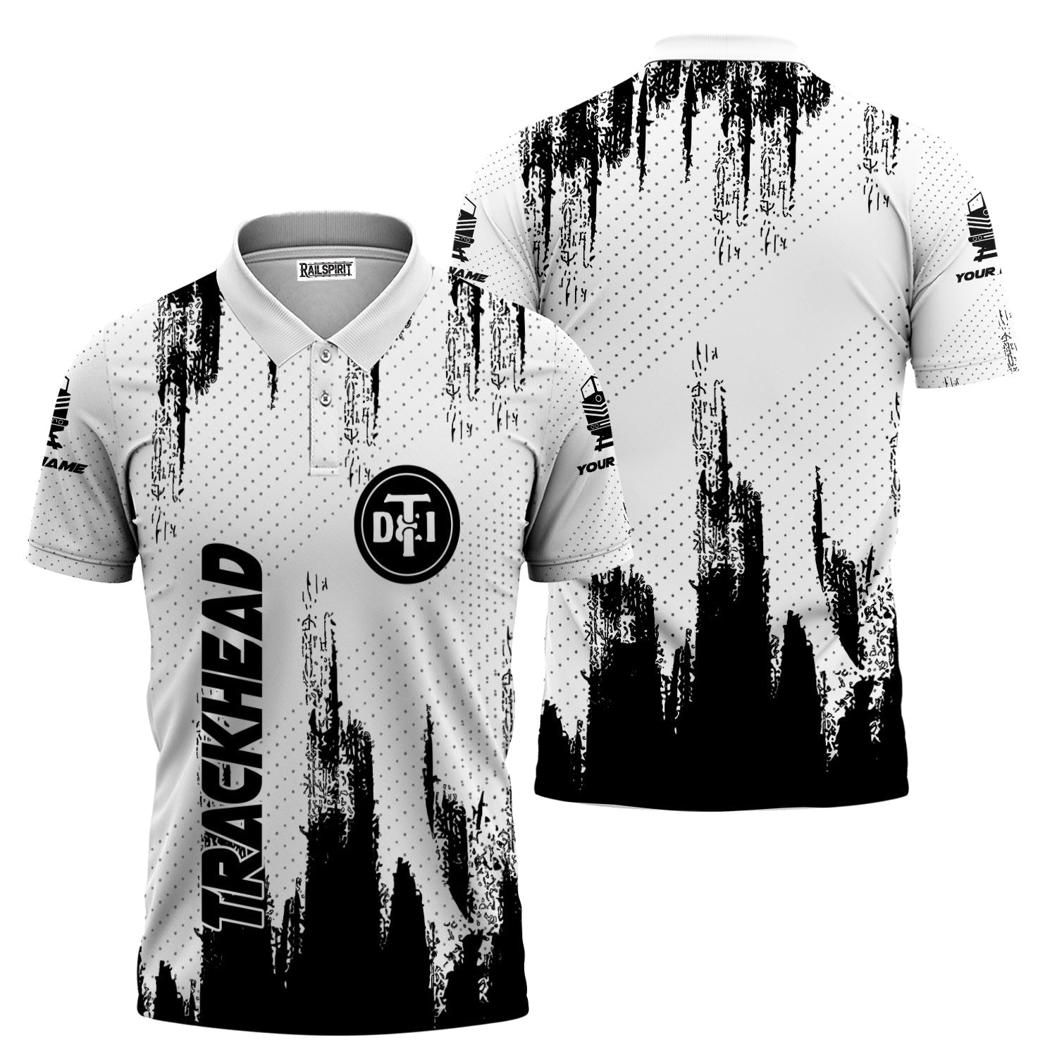 Railspirit Personalized Detroit Toledo And Ironton Railroad Polo Shirt Paint Impact Design Train Shirt for Trackhead