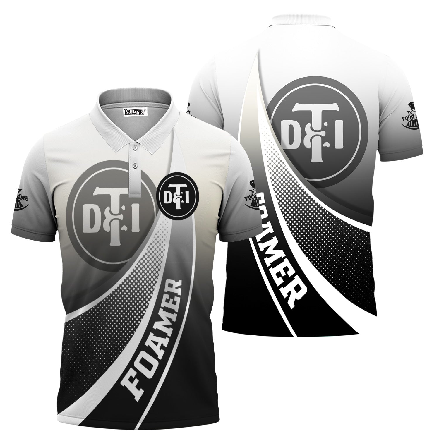 Railspirit Personalized Detroit Toledo And Ironton Railroad Polo Shirt Railway-Themed Style Shirt Gift Idea For Trainspotter